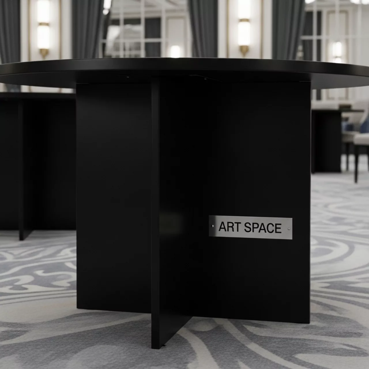 Аренда Стол для переговоров круглый черный Backstage 120 см в Imeretinskiy Hotel — ART SPACE