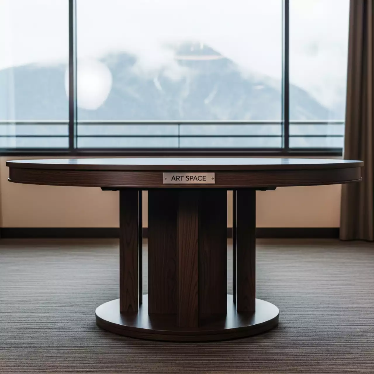 Аренда Стол для переговоров круглый d 1100 шамони темный в Rixos Krasnaya Polyana — ART SPACE