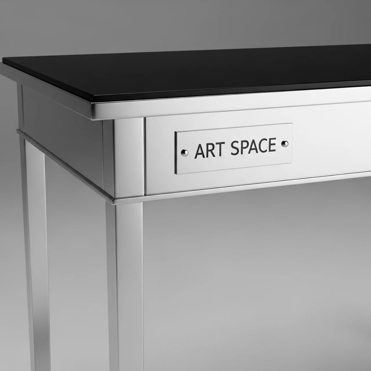 Аренда Стол для торта Герольд серебряный с черной столешницей на Имеретинской набережной — ART SPACE