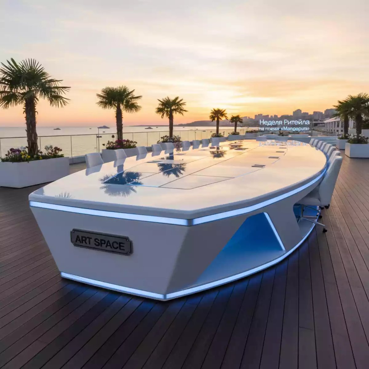 Аренда Стол для VIP переговоров и конференций на пляже «Мандарин» — ART SPACE