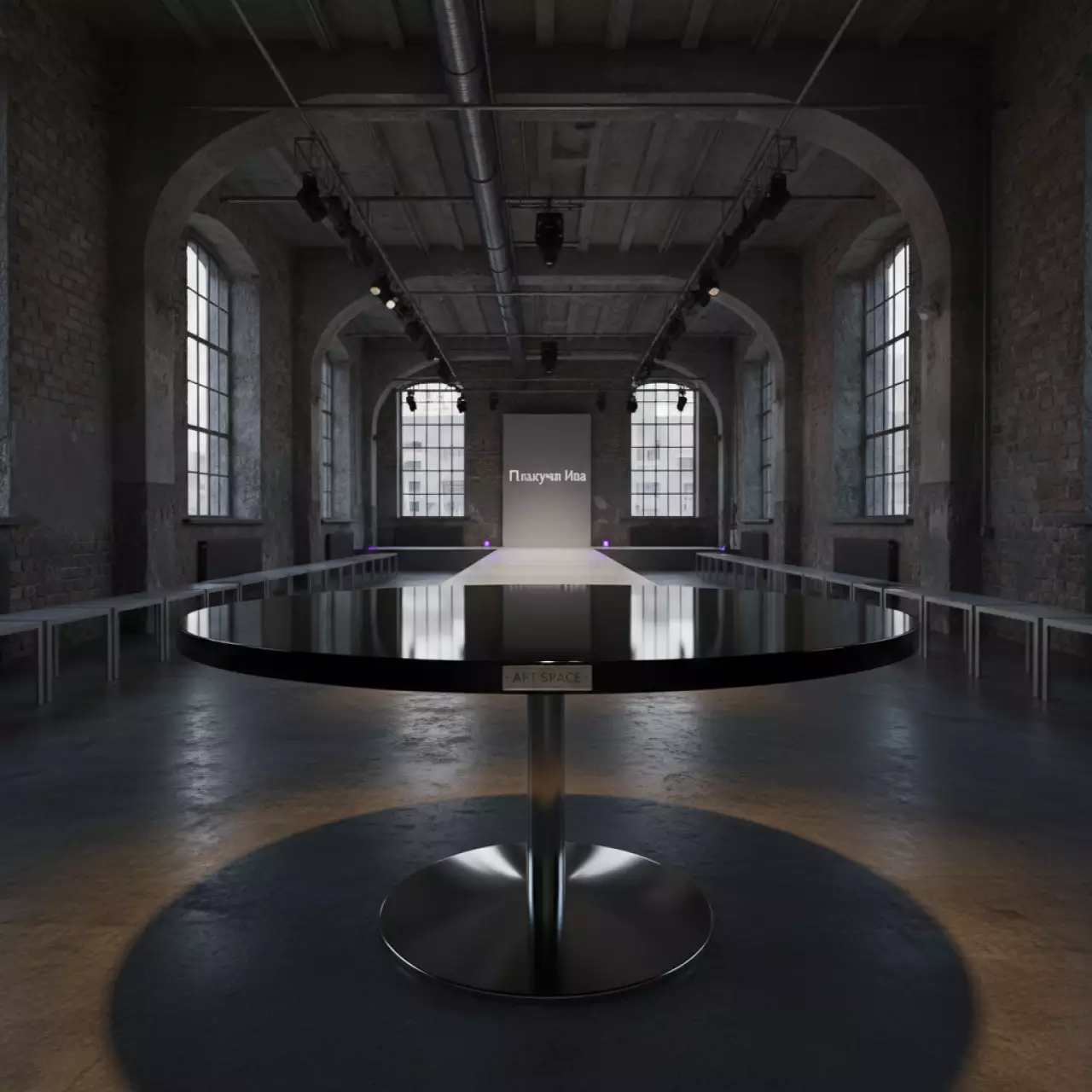 Аренда Стол Eames черный в ресторане «Плакучая Ива» — ART SPACE