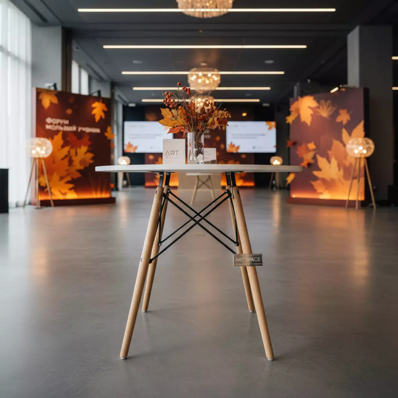 Аренда Стол Eames DSW круглый 90 см в Pullman Sochi Centre — ART SPACE