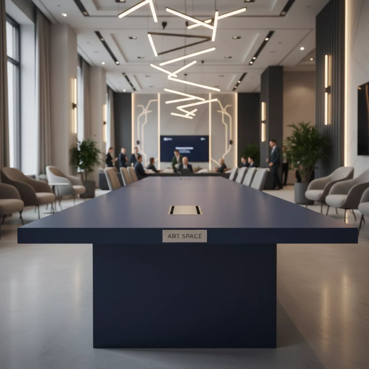 Аренда Стол эксклюзивный синий в Alpha Sirius — ART SPACE