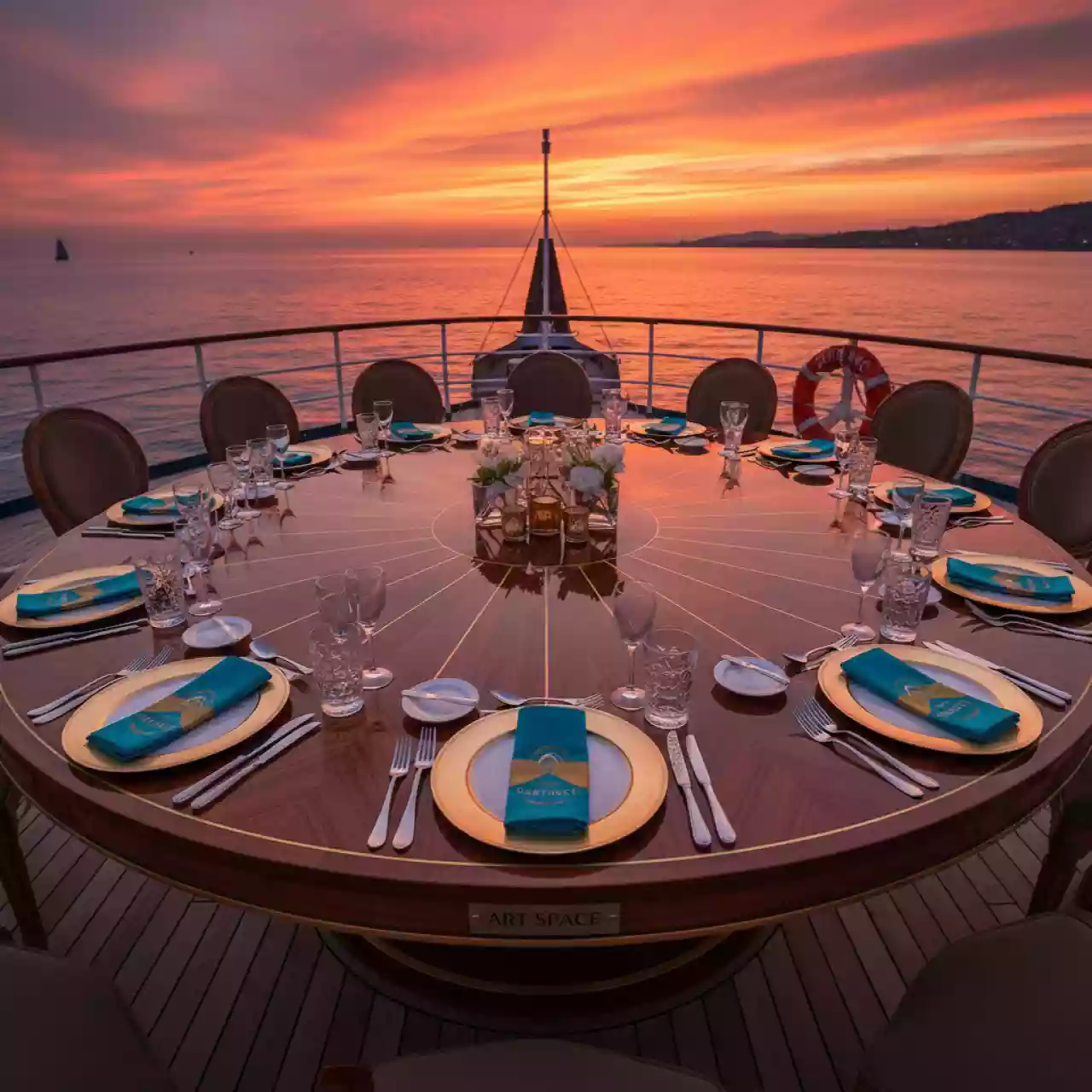 Аренда Стол Feast банкетный диаметр 180 на теплоходе «Дагомыс» — ART SPACE