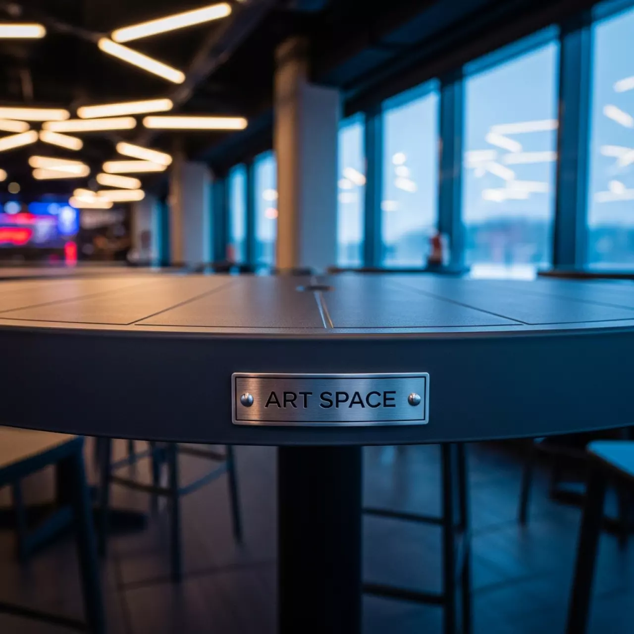 Аренда Стол фуд корт пластик D 1200 мм в ресторане «Сыроварня» — ART SPACE