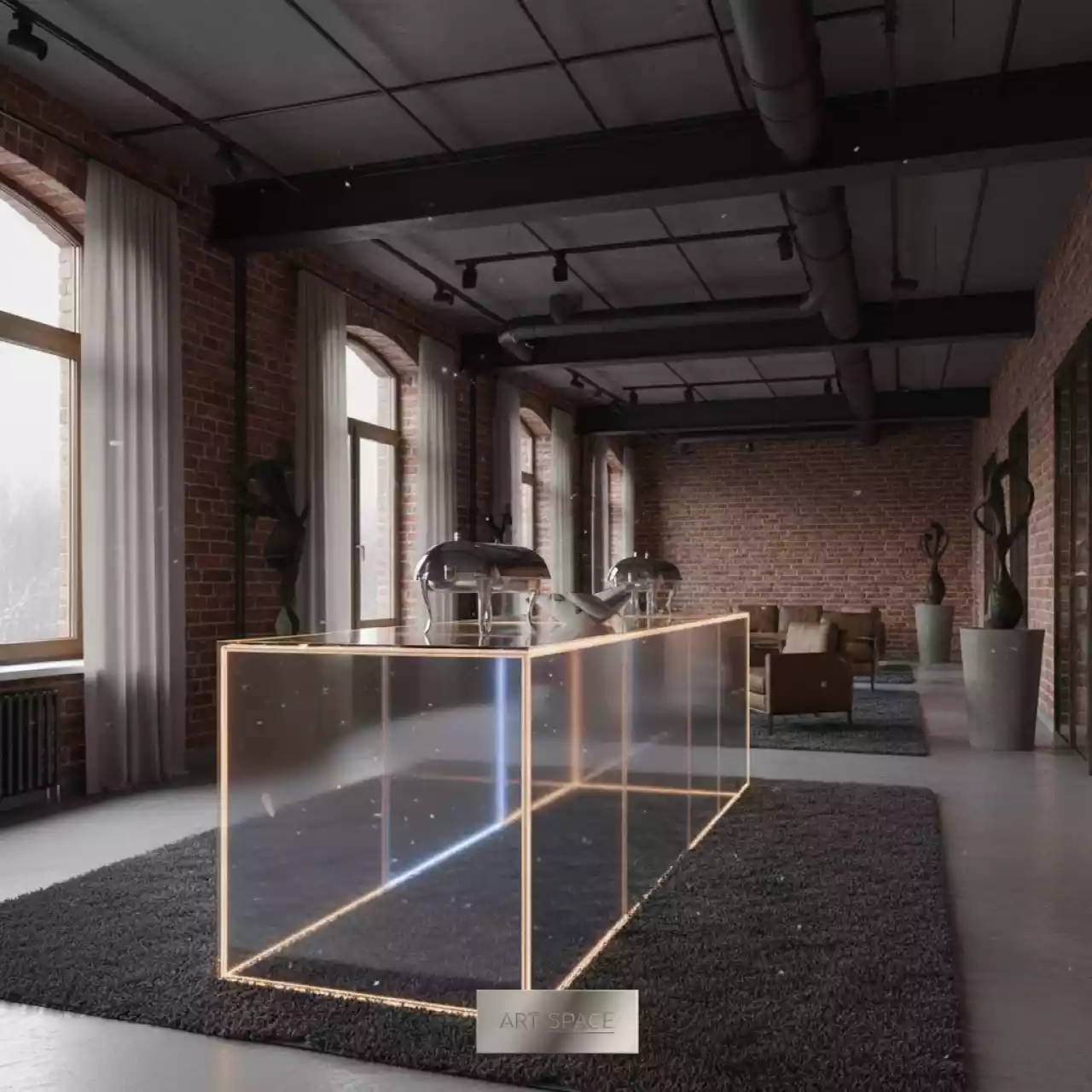 Аренда Стол фуршетный с подсветкой Light 200х80х80 см в Mercure Сочи Центр — ART SPACE