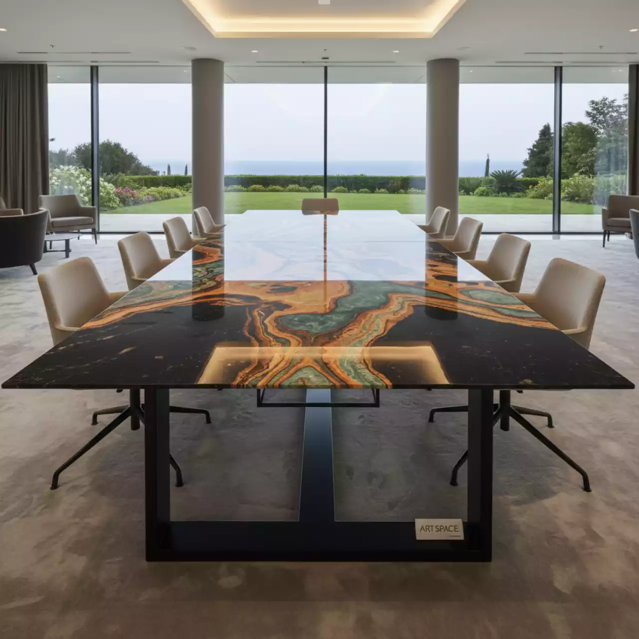 Аренда Стол GLOSS AMBER JADE SOLID CERAMIC черный BALDE в Rodina Grand Hotel & SPA — ART SPACE