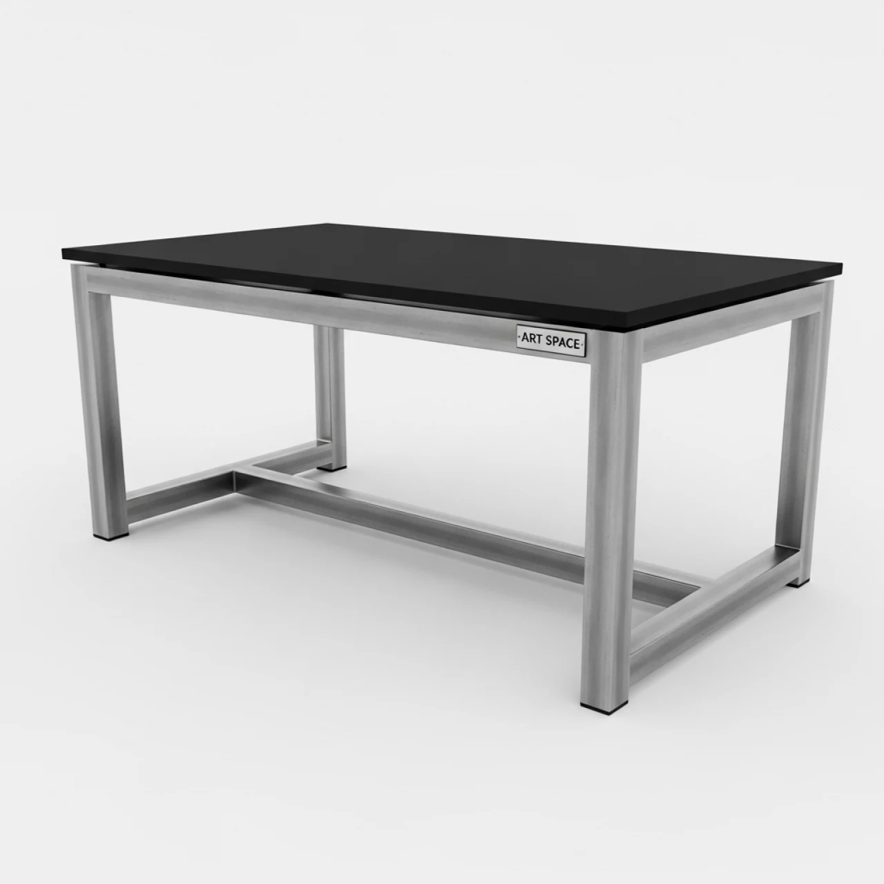 Аренда Стол Империал стальной чёрная столешница 1300х650 мм H 800 мм на территории Морпорта Сочи — ART SPACE