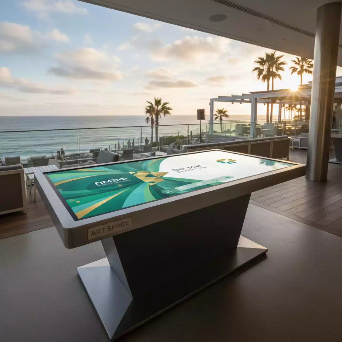 Аренда Стол интерактивный 55" 4K Ultra HD в пляжном клубе Del Mar — ART SPACE