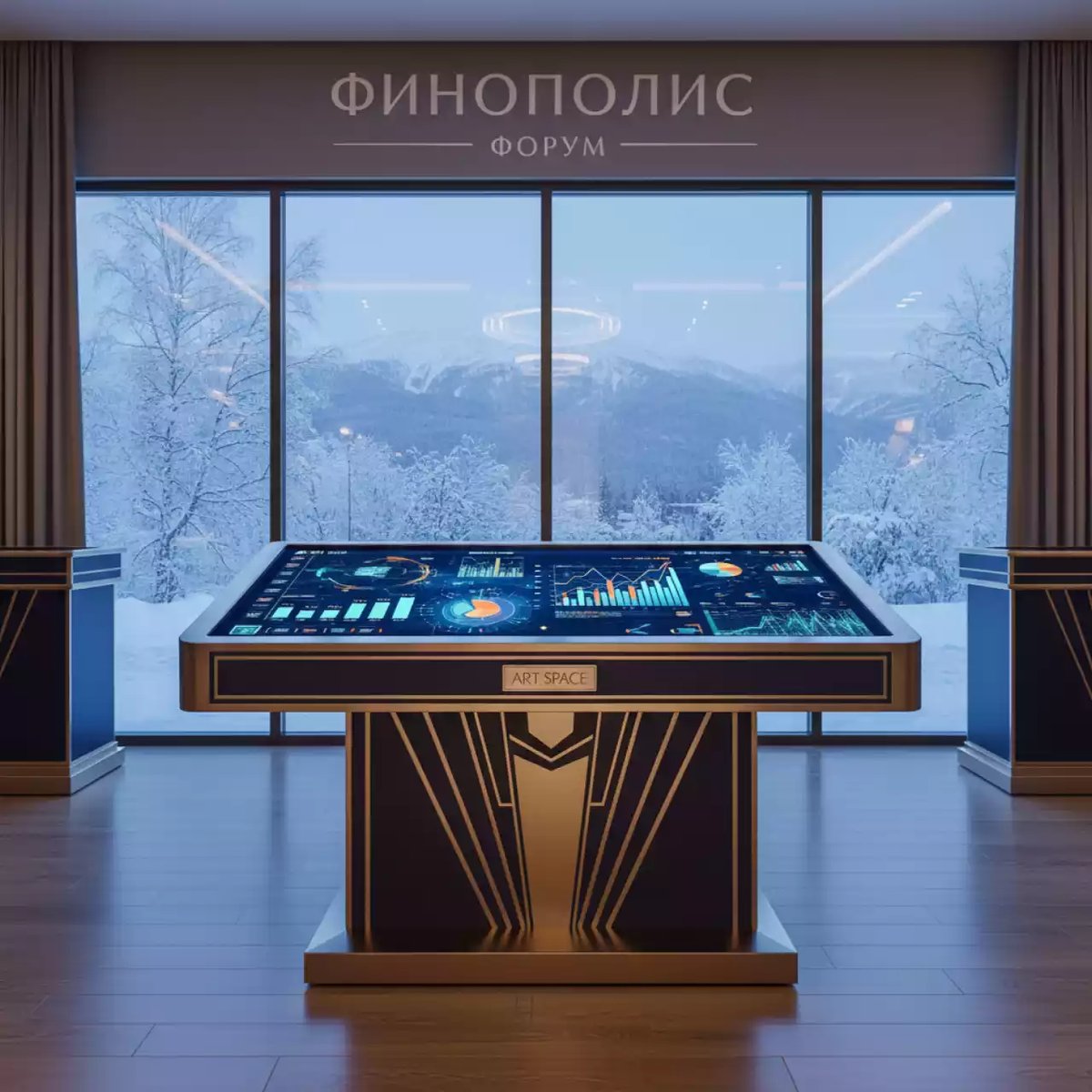 Аренда Стол интерактивный 55" UHD в ресторане «Паруса» — ART SPACE