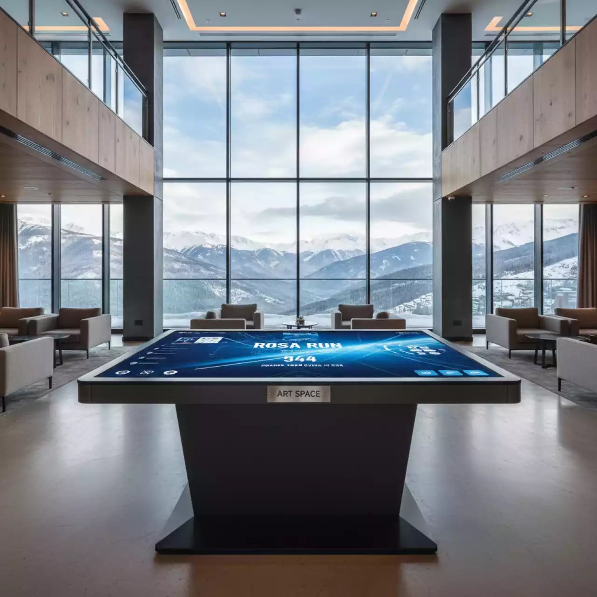 Аренда Стол интерактивный Модерн 55 Android емкостное стекло в Поляна 1389 Отель и Спа — ART SPACE