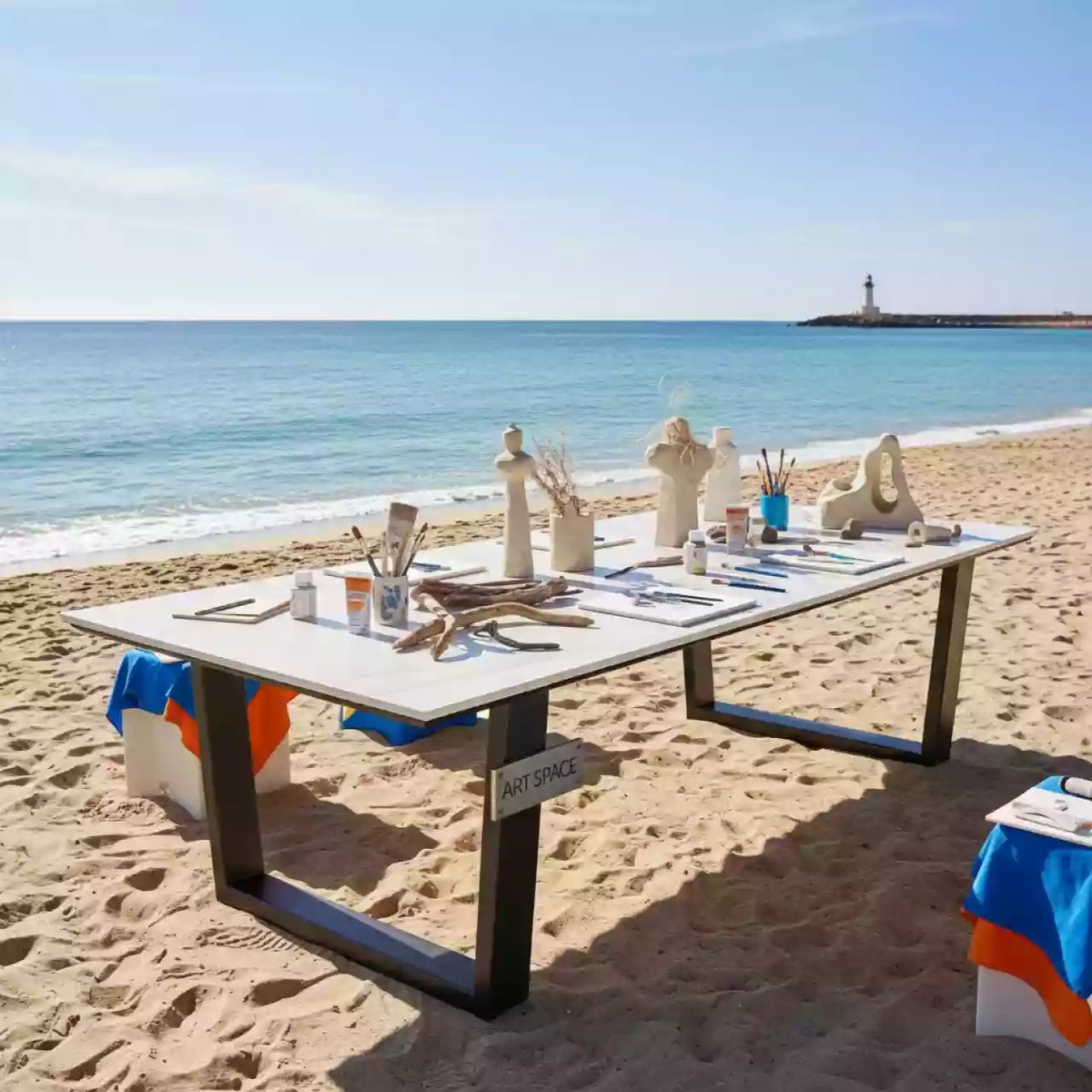 Аренда Стол Ivar 180 Marbles белый мрамор итальянская керамика на пляже «Маяк» — ART SPACE