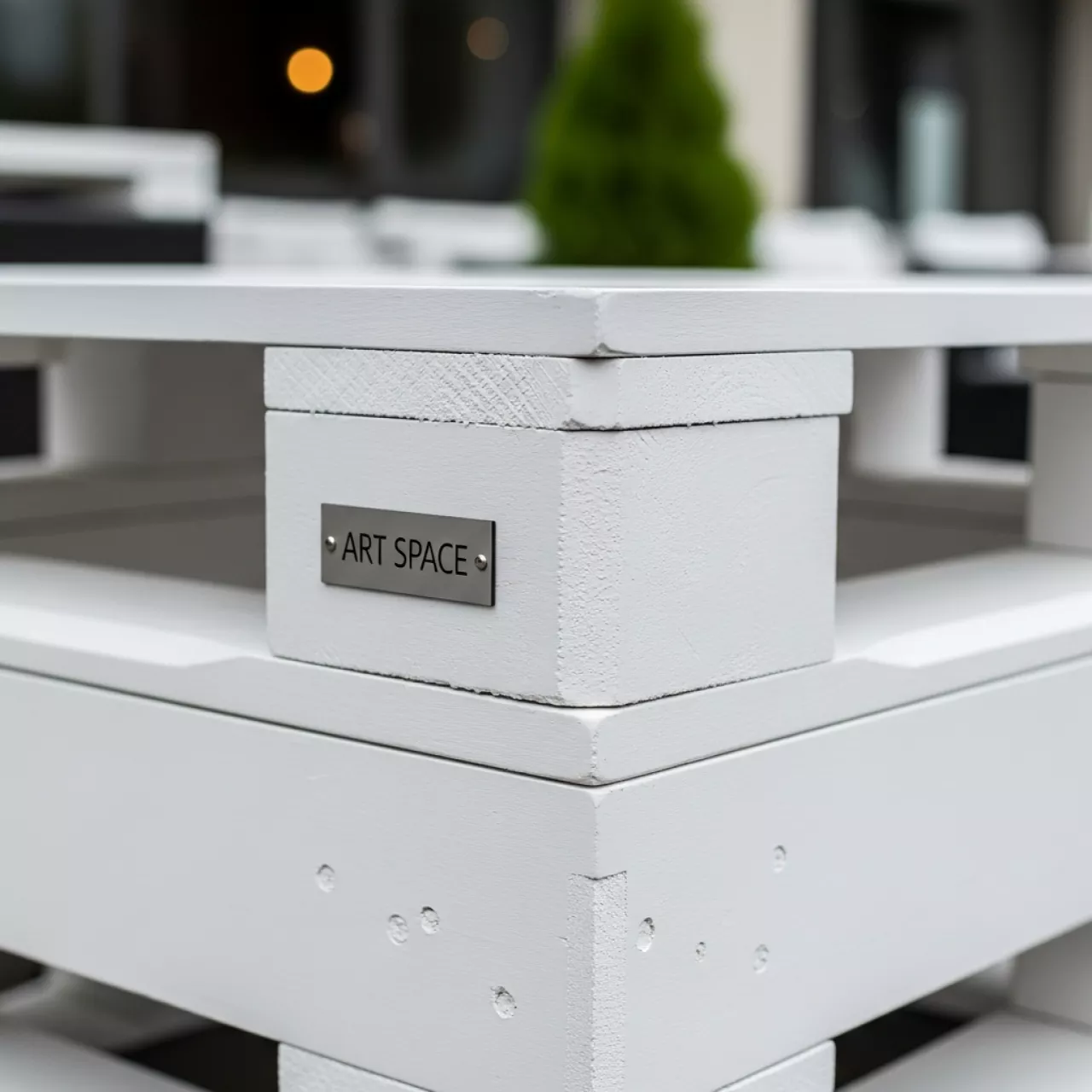 Аренда Стол из паллет cube white в ресторане «La Terrazza» — ART SPACE