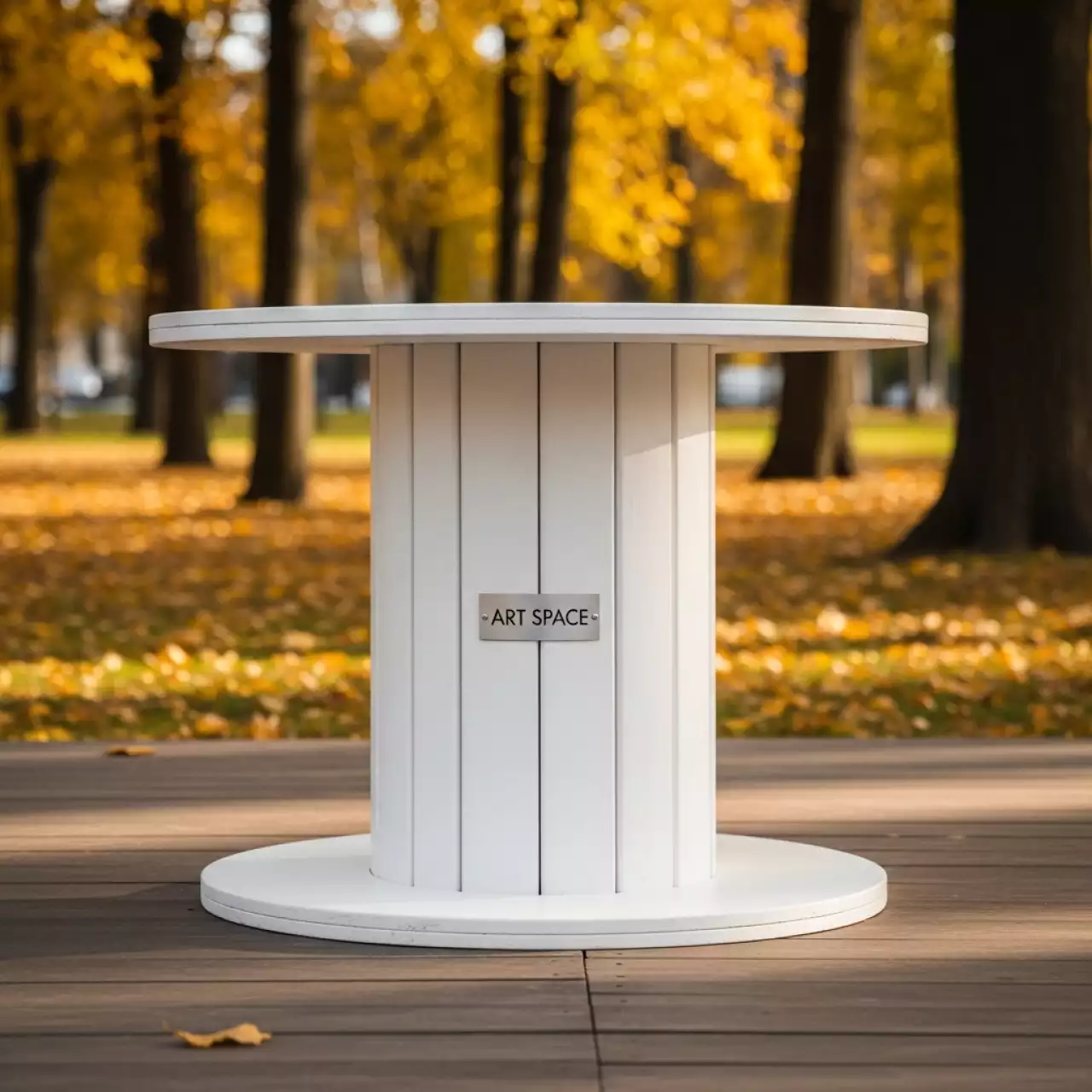 Аренда Стол катушка белый в парке «Ривьера» — ART SPACE