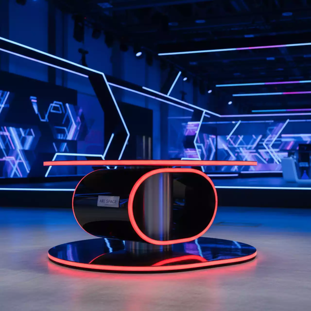 Аренда Стол катушка корпоративный с красным кантом Сириус Арена — ART SPACE