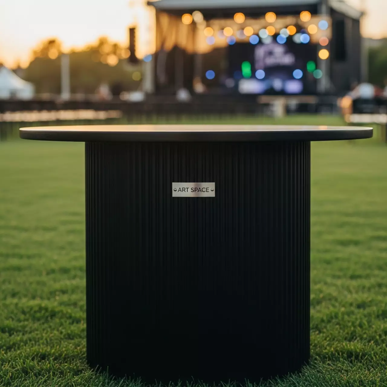 Аренда Стол керамический Барел 90 черный в парке «Ривьера» — ART SPACE