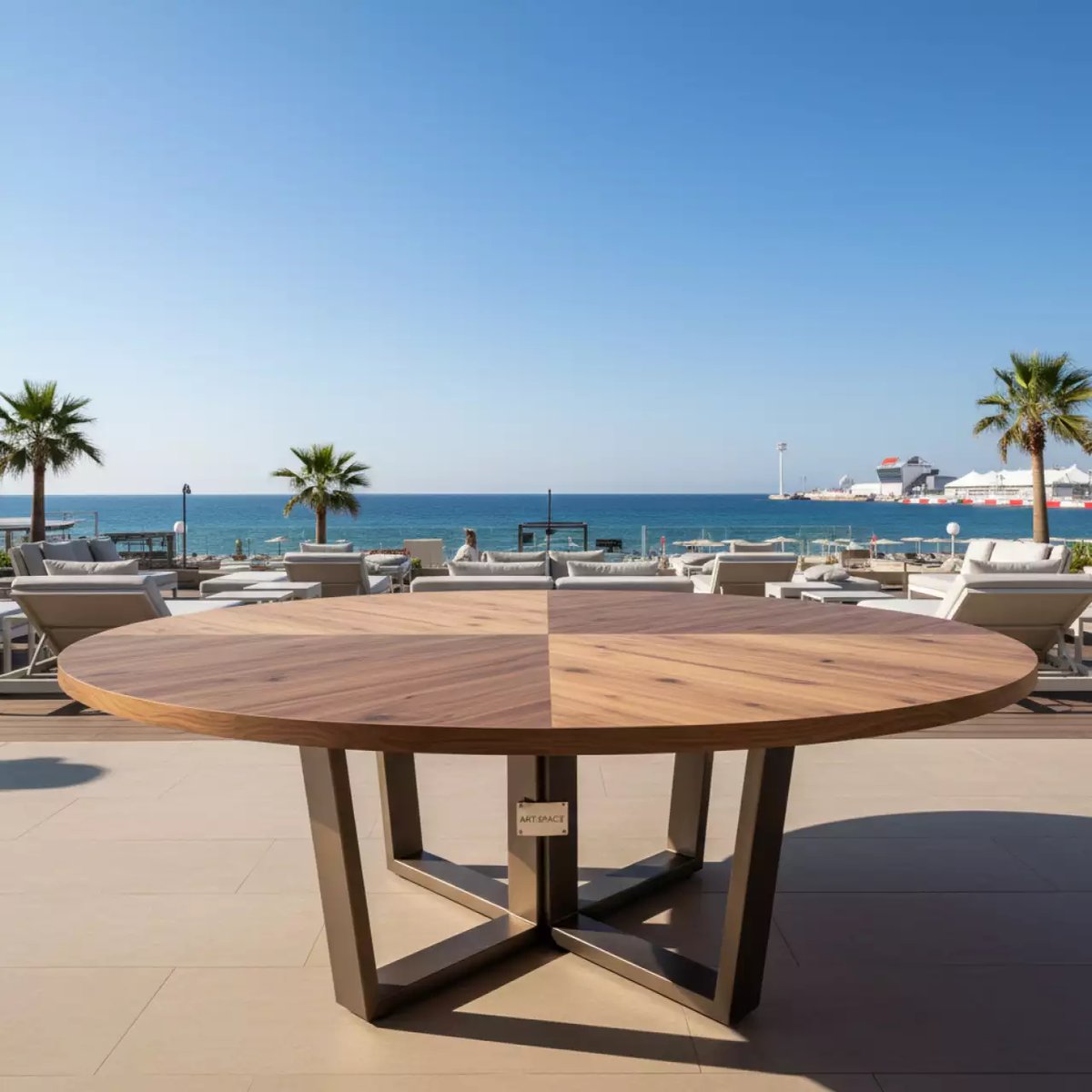 Аренда Стол керамика орех Bark 180 на пляжных клубах Хосты — ART SPACE