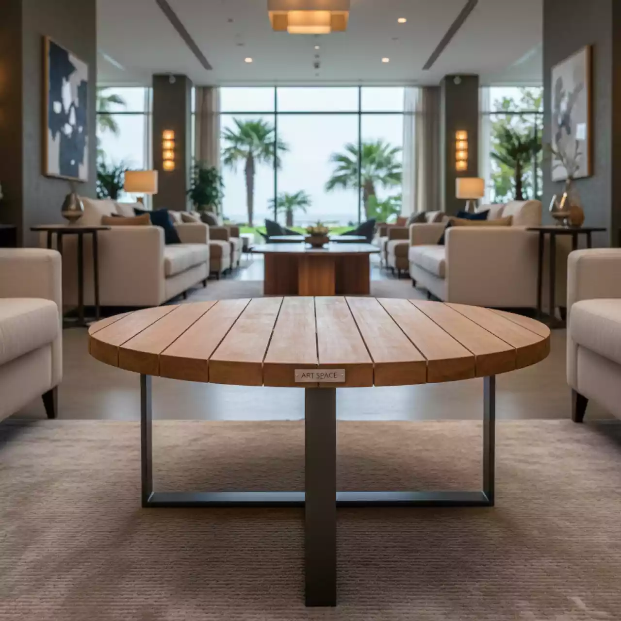 Аренда Стол кофейный Boden D60 см антрацит тик в Swissôtel Resort Sochi Kamelia — ART SPACE