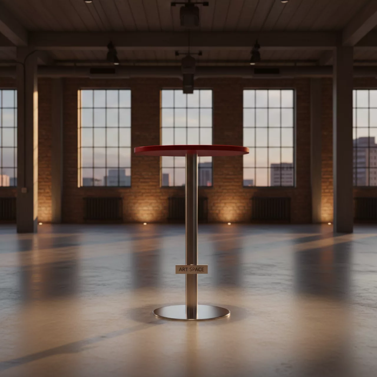 Аренда Стол коктейльный базовый красный в Маринс Парк Отеле — ART SPACE