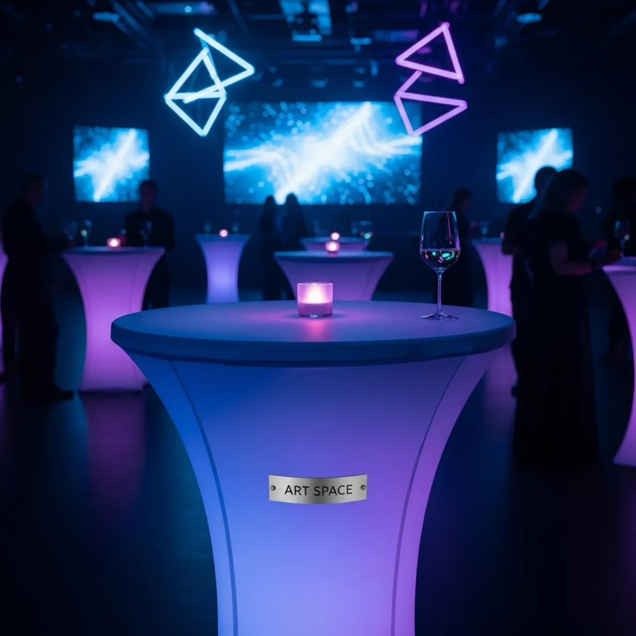 Аренда Стол коктейльный Buffet White d 60 в Alpha Sirius — ART SPACE