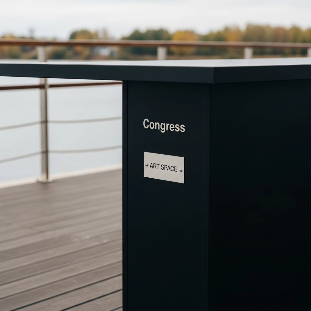 Аренда Стол коктейльный черный Конгресс на парусной регате (Сочи) — ART SPACE