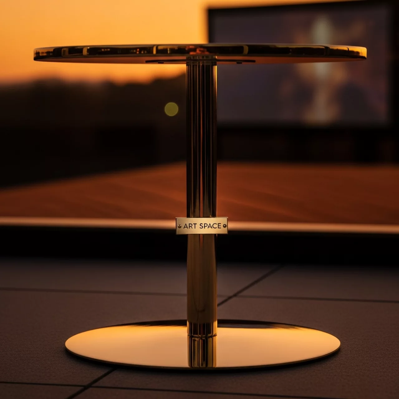 Аренда Стол коктейльный цвет золото в Bridge Resort — ART SPACE