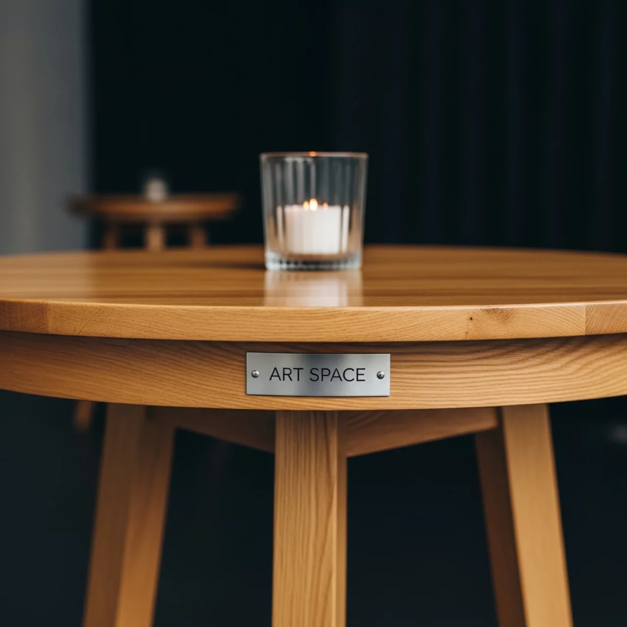 Аренда Стол коктейльный деревянный в ледовом дворце «Большой» — ART SPACE