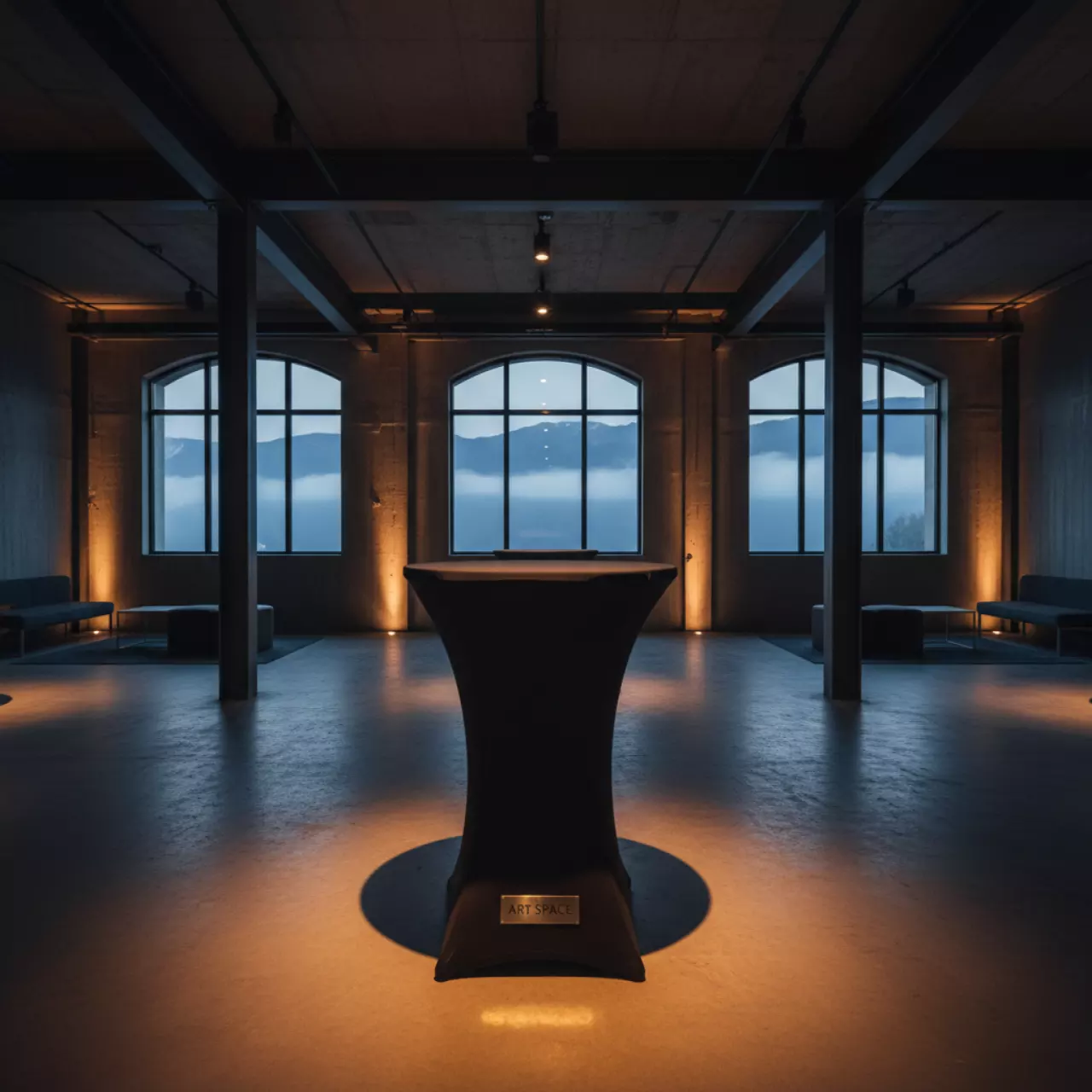 Аренда Стол коктейльный круглый D70хH105 см в Green Flow Hotel — ART SPACE