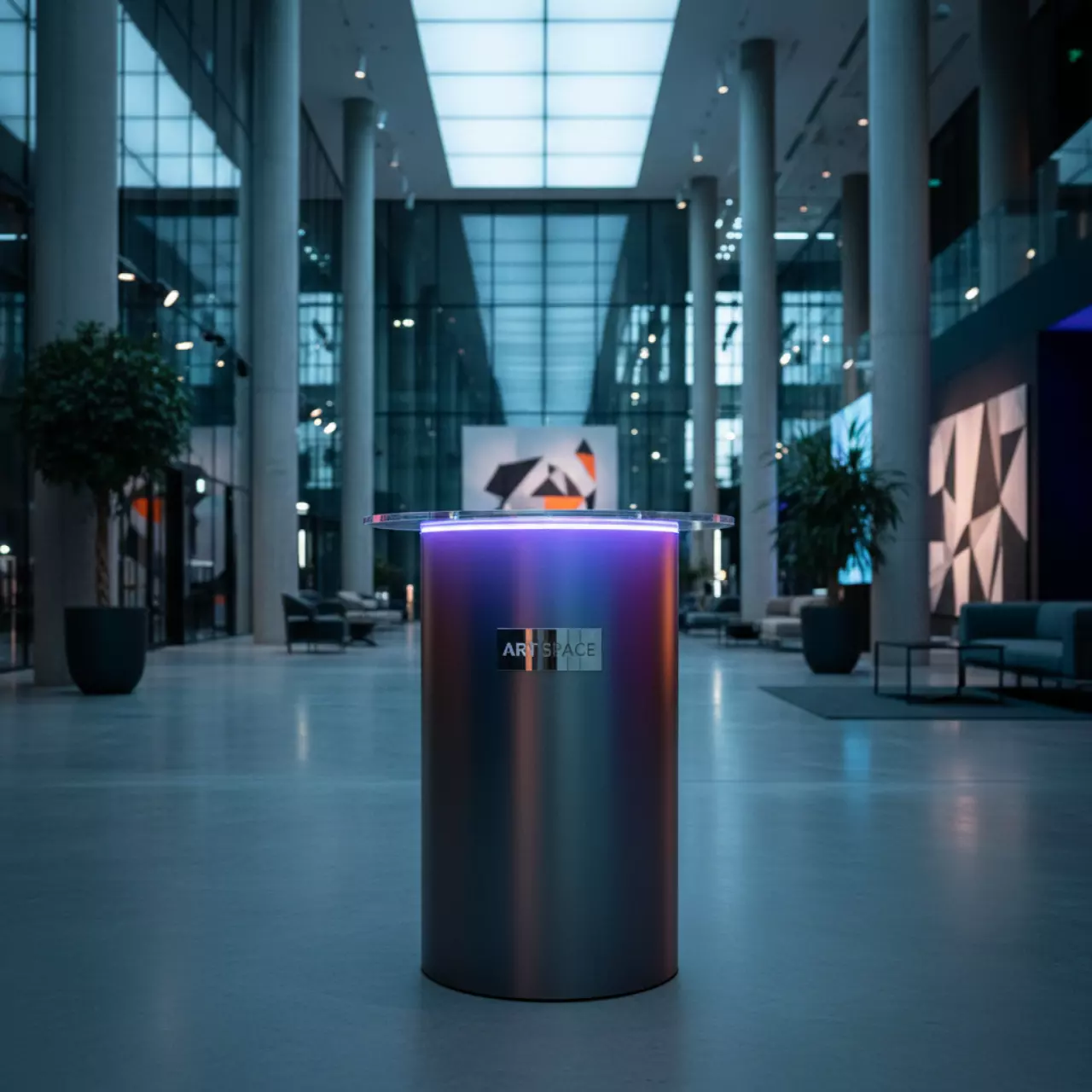 Аренда Стол коктейльный LED Cylinder в Omega Sirius — ART SPACE