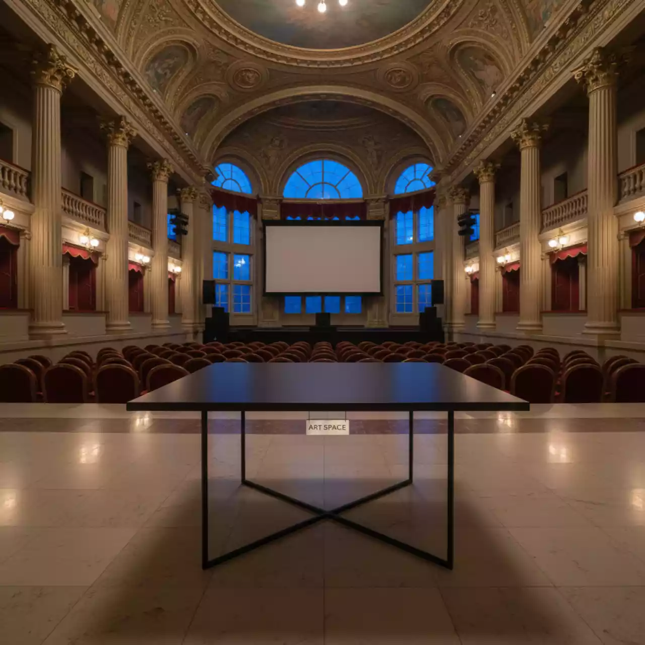 Аренда Стол коктейльный loft 60х60 см черный в Зимнем театре — ART SPACE