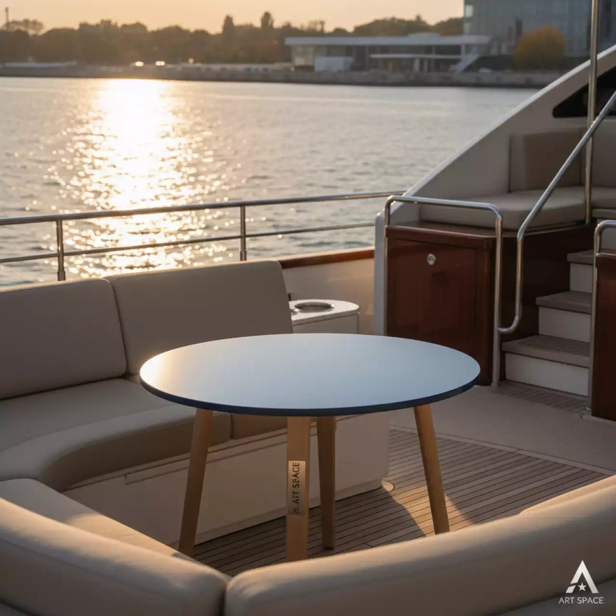 Аренда Стол коктейльный Орион Ø700 мм на VIP-яхте (Имеретинский порт) — ART SPACE