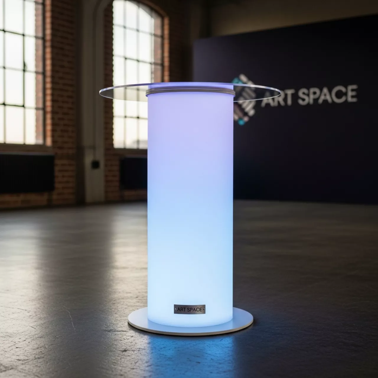 Аренда Стол коктейльный с подсветкой LED 70 см в лофте «Студия 21» — ART SPACE