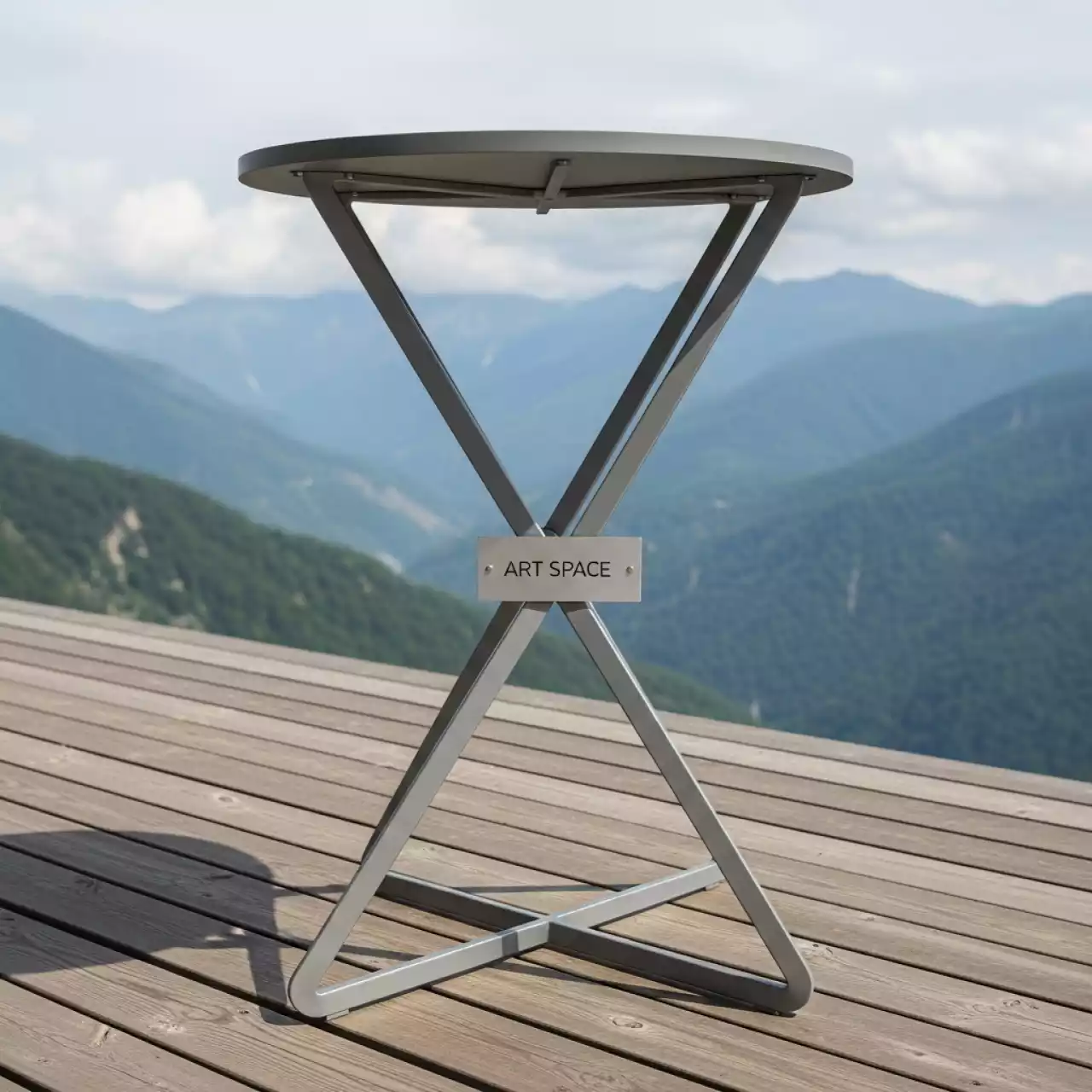 Аренда Стол коктейльный складной серого цвета 80х110 см в Skypark Sochi — ART SPACE