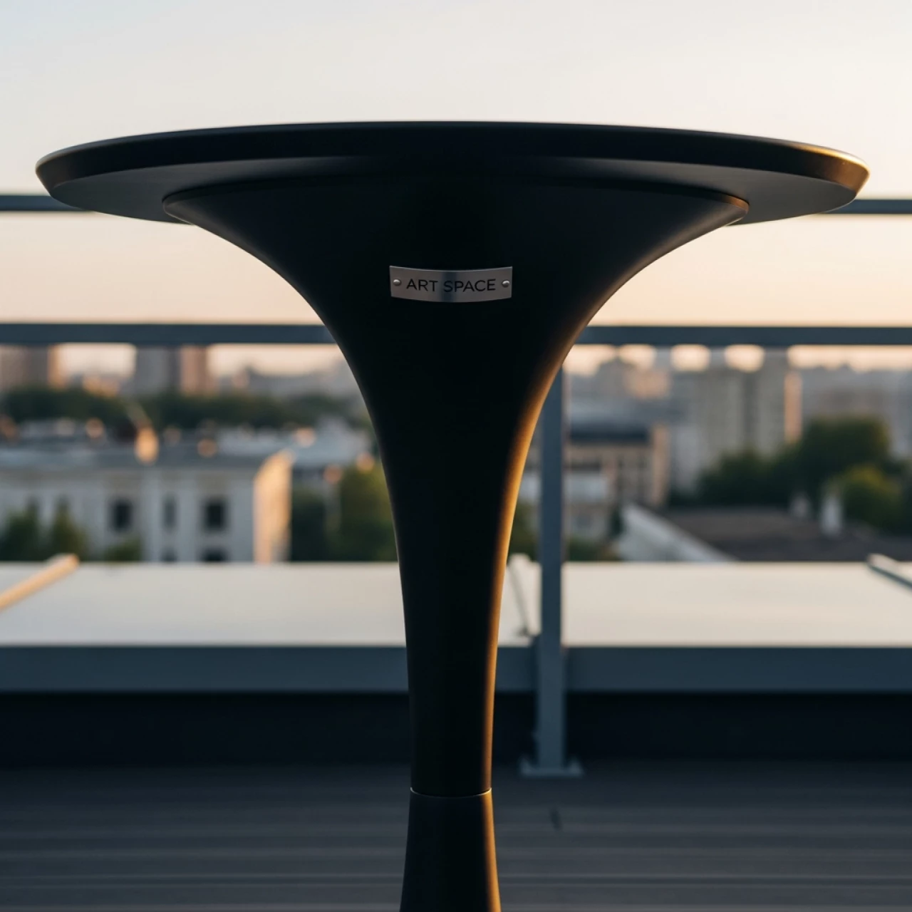 Аренда Стол коктейльный Tulip черный 70 см в ресторане «D.O.M» — ART SPACE