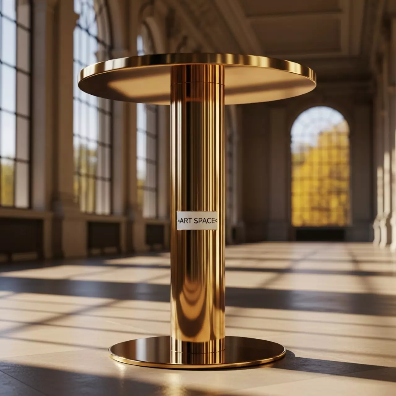 Аренда Стол коктейльный золотой в санатории «Сочи» — ART SPACE