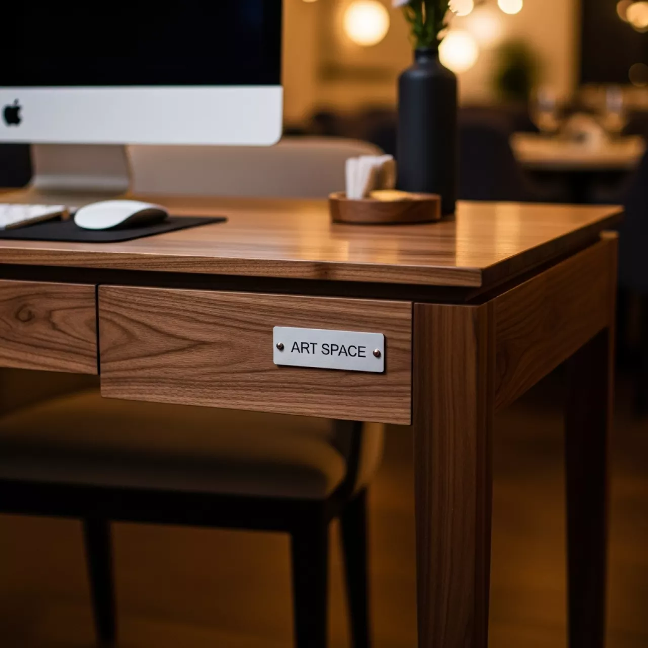 Аренда Стол компьютерный Ньюарк итальянский орех в ресторане «Магеллан» — ART SPACE