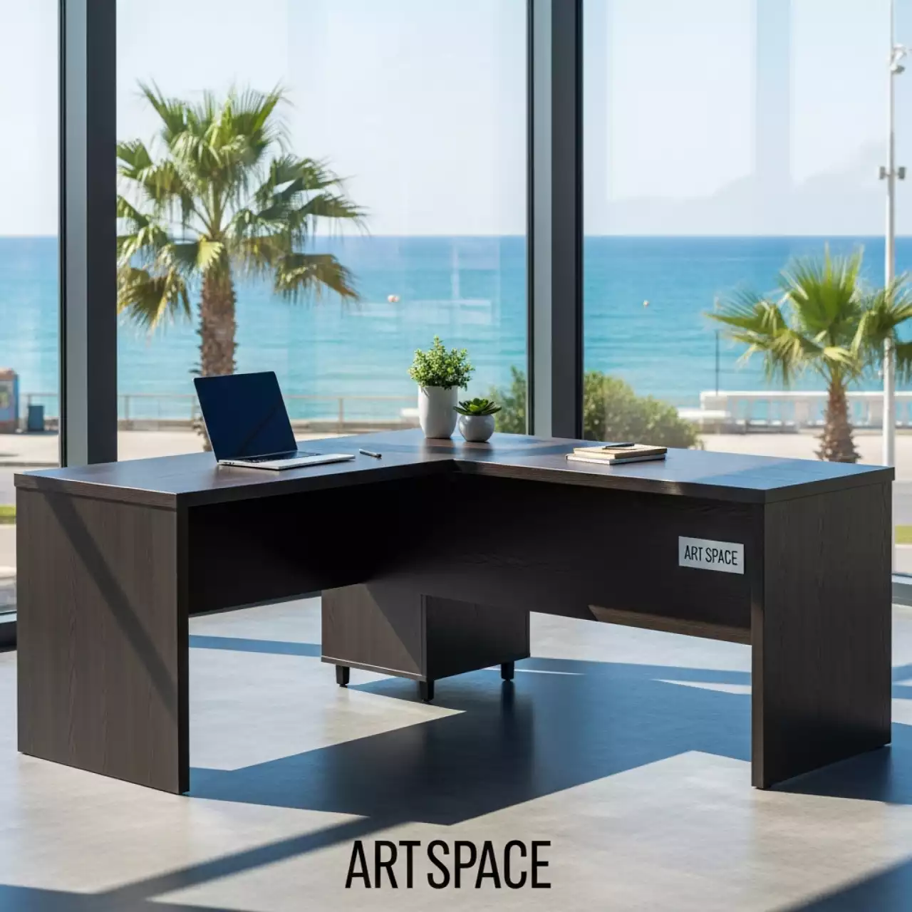 Аренда Стол компактный левый дуб венге 160х120 на Имеретинской набережной — ART SPACE