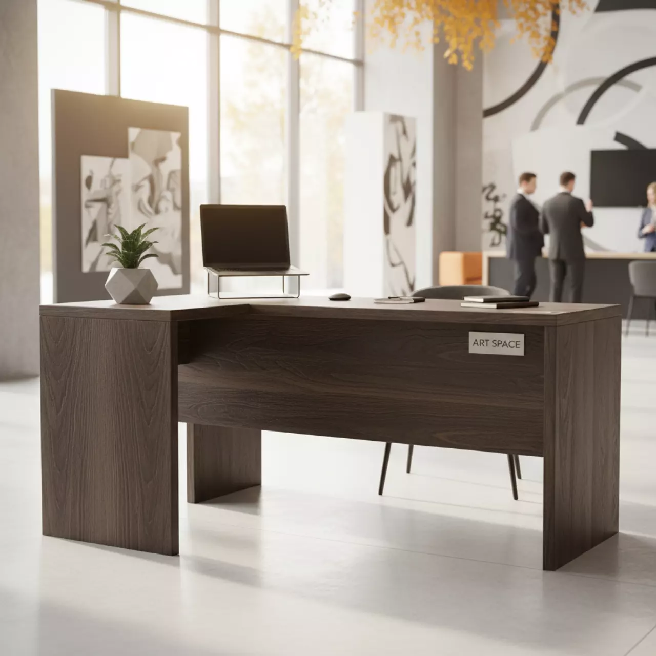 Аренда Стол компактный правый темный шимо 160х120 см в Gamma Sirius — ART SPACE