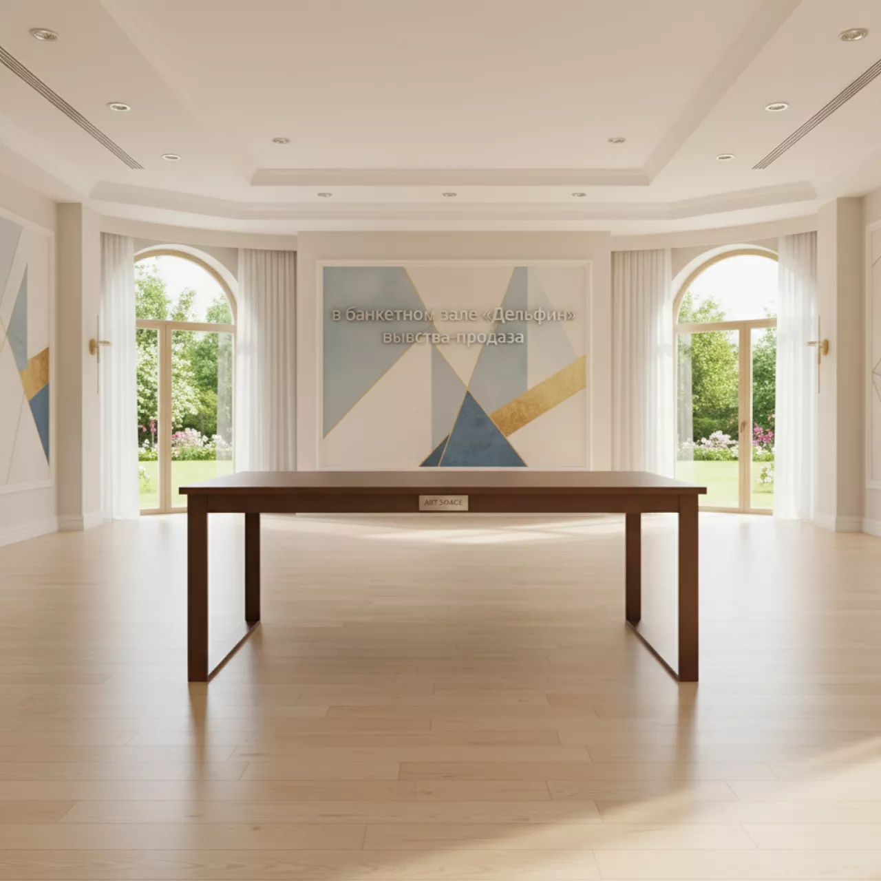 Аренда Стол коричневый прямоугольный 120х75 см в банкетном зале «Дельфин» — ART SPACE