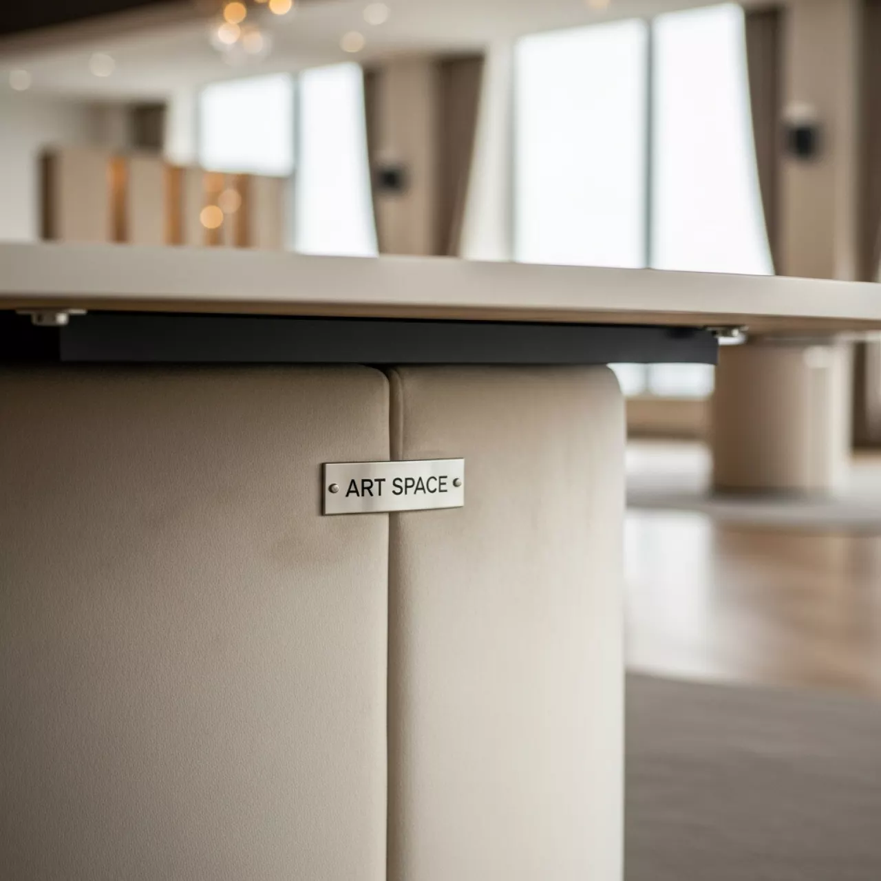 Аренда Стол круглый Арис бархат кремовый в конгресс-холле отеля Жемчужина — ART SPACE