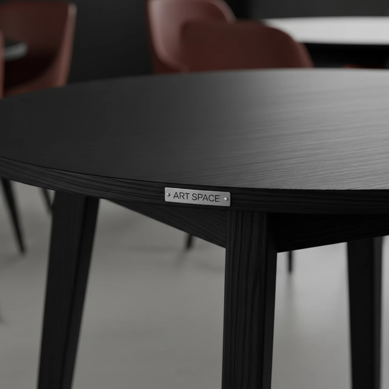 Аренда Стол круглый бук антрацит диаметр 90 см в ресторане «D.O.M» — ART SPACE