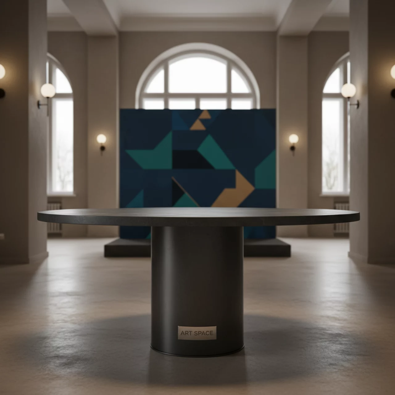 Аренда Стол круглый D 900 графит в санатории «Черноморье» — ART SPACE