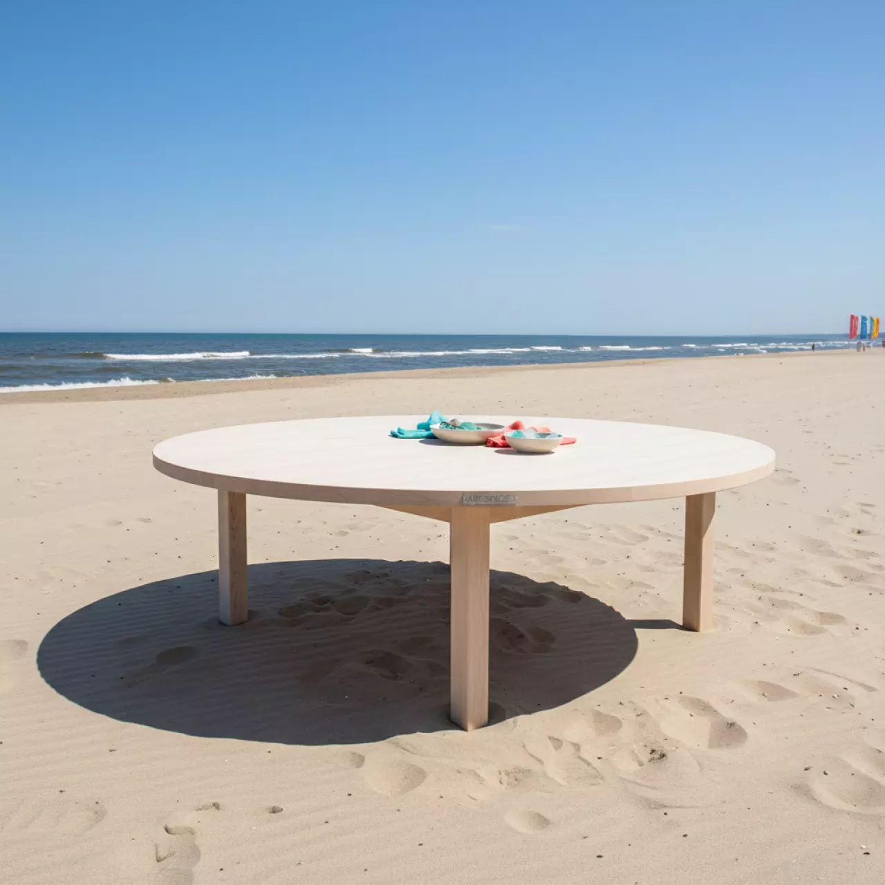 Аренда Стол круглый диаметр 180 см на пляже «Ривьера» — ART SPACE