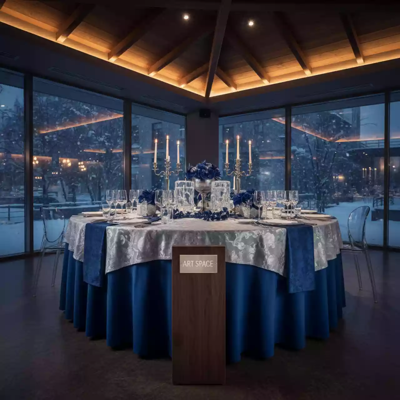 Аренда Стол круглый для банкета 180 см в ресторане «D.O.M» — ART SPACE