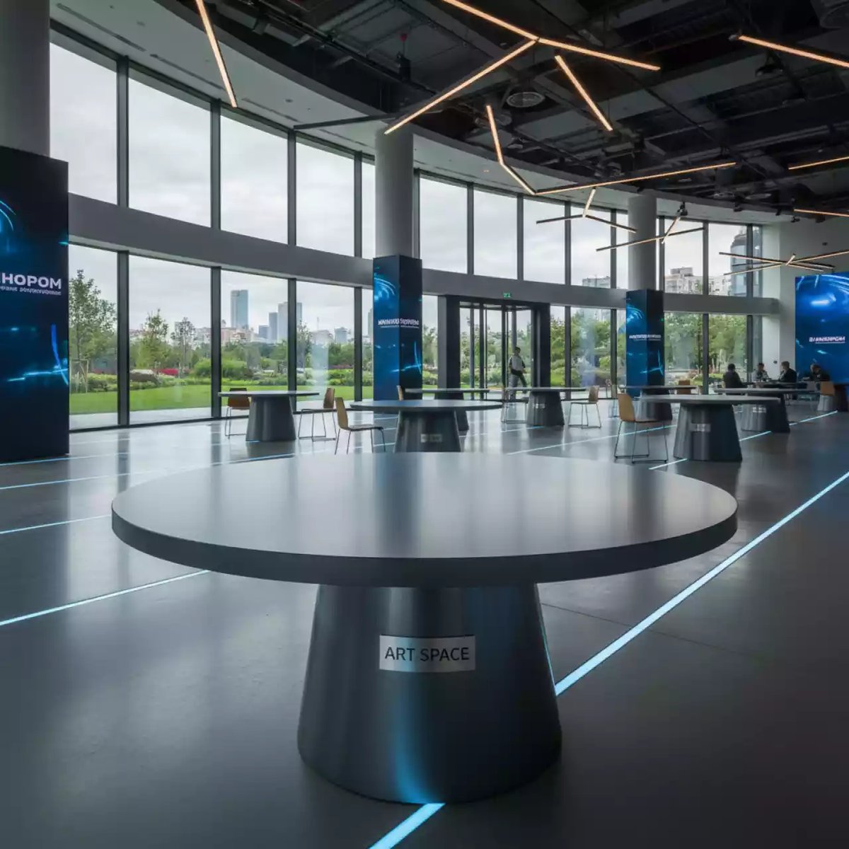 Аренда Стол круглый из литого алюминия Феникс на 4 персоны в Radisson Blu Resort & Congress Centre — ART SPACE