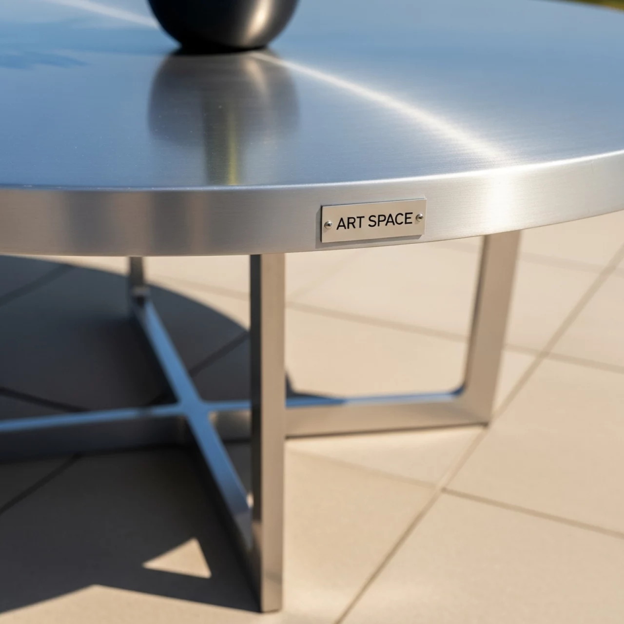 Аренда Стол круглый из литого алюминия Harold 91 в Cosmos Sochi Hotel — ART SPACE