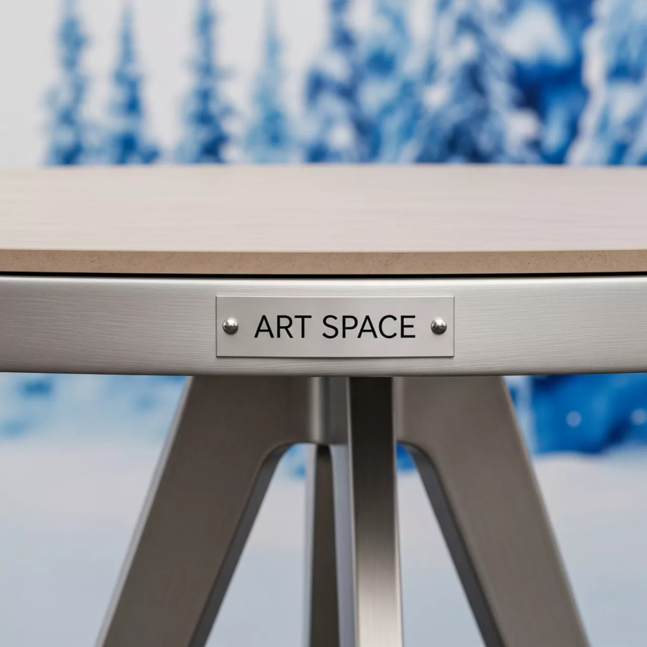 Аренда Стол круглый из литого алюминия с керамикой Керамик Ceramic D 60х66 в ресторане «Высота 5642» — ART SPACE