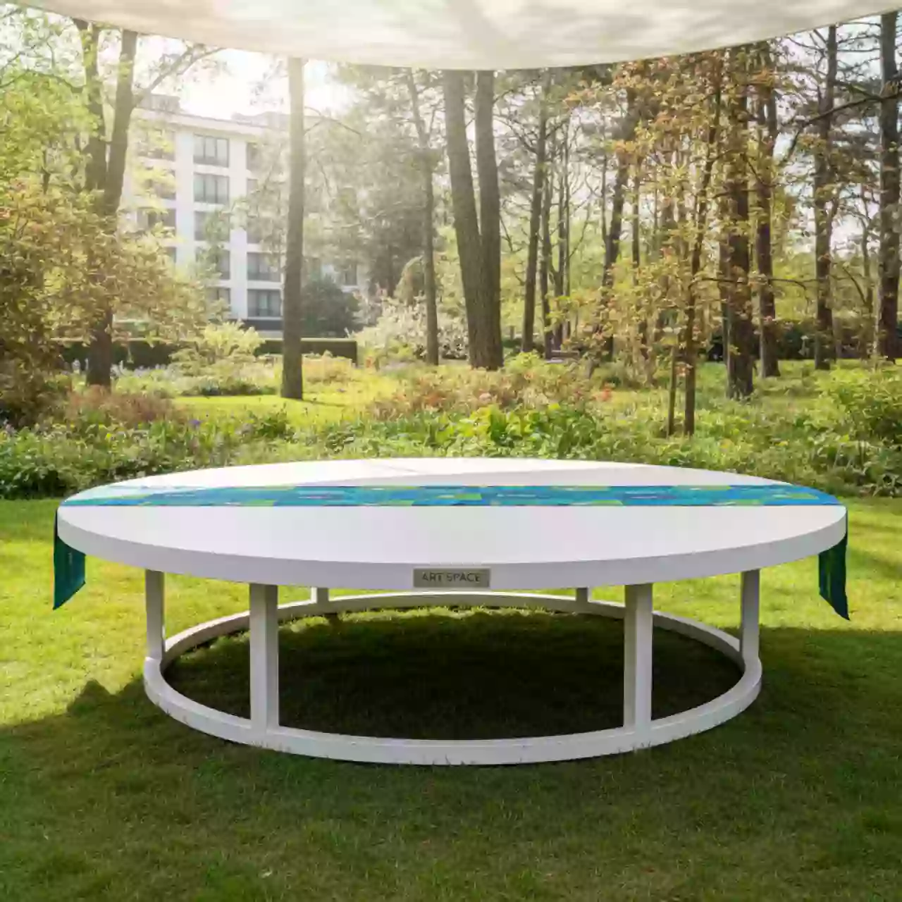 Аренда Стол круглый пластик премиум диаметр 180 см в Novotel Resort — ART SPACE