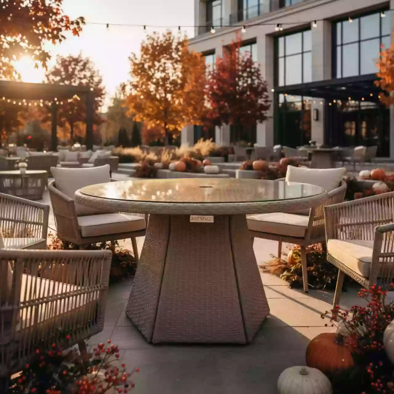 Аренда Стол круглый плетеный YH T1661P в Stella di Mosca — ART SPACE