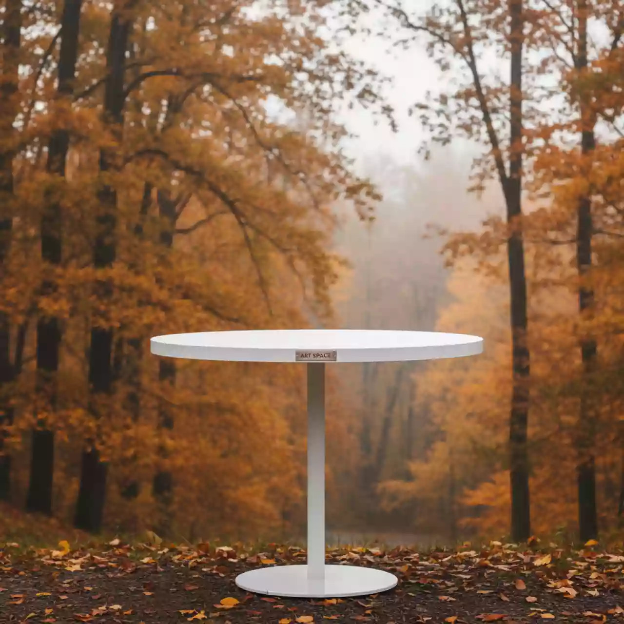 Аренда Стол круглый раскладной белый 80 см в этно-парке «Моя Россия» — ART SPACE